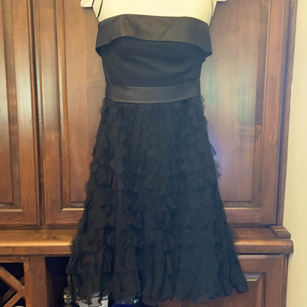 Flat-lay bow back detailed cocktail dress